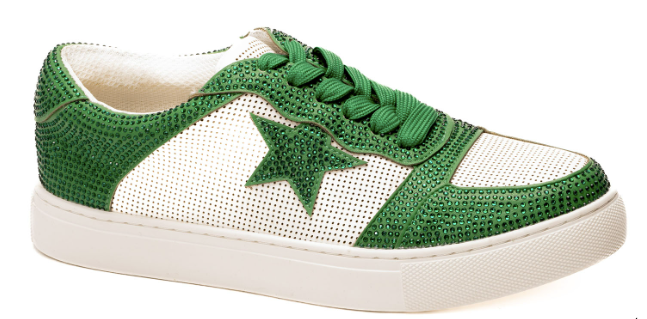 Green Crystals Legendary Sneakers by Corkys - ONLY 1 LEFT! SIZE 9