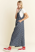 Load image into Gallery viewer, Denim Checkered Jumpsuit / Overalls - Regular & Plus Sizes