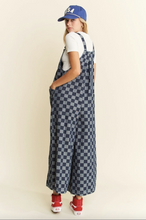 Load image into Gallery viewer, Denim Checkered Jumpsuit / Overalls - Regular & Plus Sizes