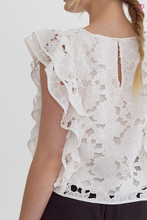 Load image into Gallery viewer, Lace Floral Square Neck Sleeveless Top