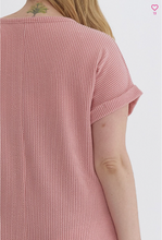 Load image into Gallery viewer, Dusty Pink Ribbed Midi Dress - Regular and Plus Size