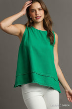 Load image into Gallery viewer, Emerald Green - Linen Blend Sleeveless Top