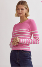 Load image into Gallery viewer, Ribbed Long Sleeve Top - Pink