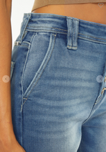 Load image into Gallery viewer, KanCan High Rise Exposed Button Flare Jeans