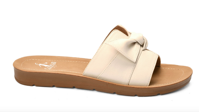 Ivory Rock the Bowt Sandals by Corkys Footwear