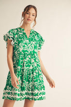 Load image into Gallery viewer, Green - Print Baby Doll Dress