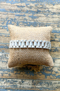 Millie Bracelet - Worn Silver