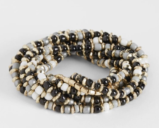 Black - Ilana Stretch Bracelet Stack