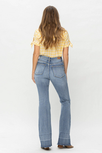 Judy Blue High Waist Tummy Control Release Hem Flare Jeans