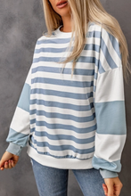 Load image into Gallery viewer, Elina Striped Pullover Sweatshirt - Regular &amp; Plus Sizes