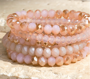 Beaded Stretch Bracelets - Set of 9 - Available in 16 Colors!