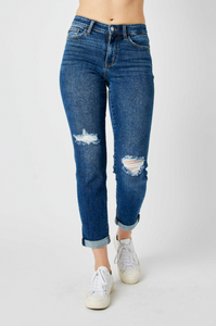 Judy Blue Mid Rise Destroyed Slim Fit Jeans