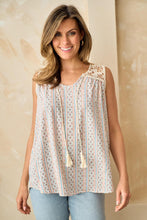 Load image into Gallery viewer, Sleeveless Top with Tassel and Trim