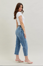 Load image into Gallery viewer, Judy Blue High Waist Wide Leg Jeans with Destroy Crop