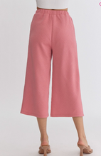 Load image into Gallery viewer, Textured Wide Leg Pants - Coral Pink - Regular &amp; Plus Sizes