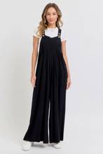 Load image into Gallery viewer, Black - Wide Leg Overalls - Regular &amp; Plus Sizes