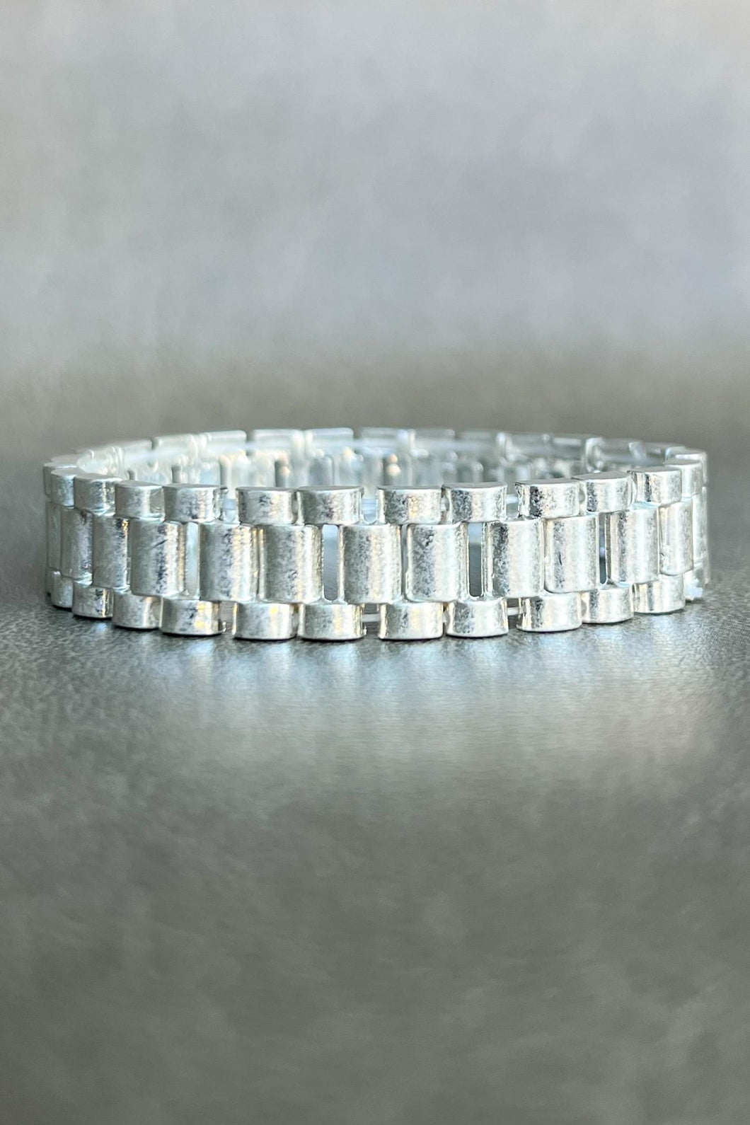 Millie Bracelet - Worn Silver