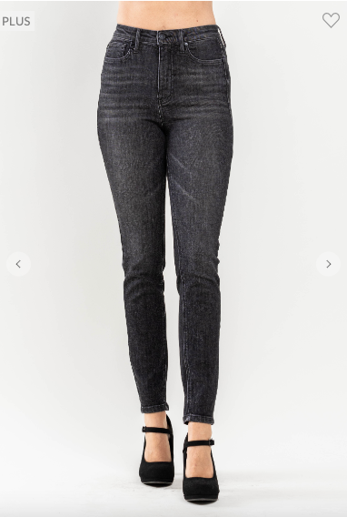 High Waist Tummy Control Skinny Jeans - Plus Size