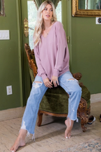 Load image into Gallery viewer, Dusty Mauve - V Neck Knit Top - Regular &amp; Plus Sizes