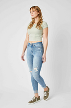 Load image into Gallery viewer, Judy Blue Mid Rise Destroyed Skinny Fit Jeans