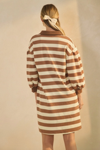 Load image into Gallery viewer, Striped Ottoman Dress - Olive