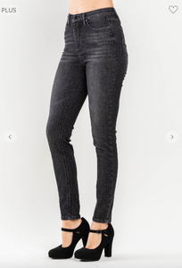 High Waist Tummy Control Skinny Jeans - Plus Size