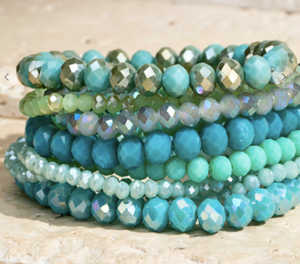 Beaded Stretch Bracelets - Set of 9 - Available in 16 Colors!