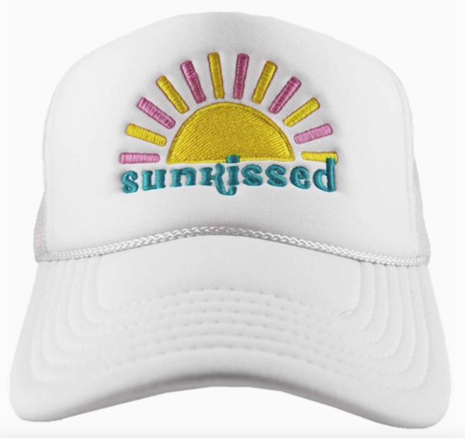 White Sunkissed Foam Trucker Hat