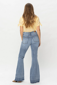 Judy Blue High Waist Tummy Control Release Hem Flare Jeans