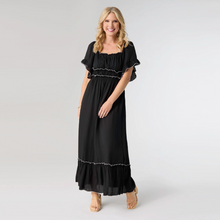 Load image into Gallery viewer, Lydia Tiered Maxi Dress with Flutter Sleeves