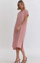 Load image into Gallery viewer, Dusty Pink Ribbed Midi Dress - Regular and Plus Size