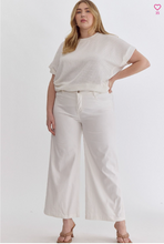 Load image into Gallery viewer, High Waist Wide Leg Pants - White - Regular &amp; Plus Sizes