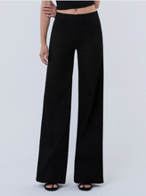 Load image into Gallery viewer, High Rise Trouser Pressed Black Wide Leg Jeans
