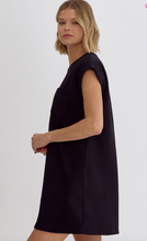 Load image into Gallery viewer, Textured Round Neck Dress - Black - Plus Size - ONLY 1 SIZE Left!  Size 1X