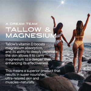 Magnesium Cream Tallow - For Sleep, Sore Muscles & Balance