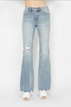 Load image into Gallery viewer, Judy Blue Mid Rise Tummy Control Destroy Flare Jeans