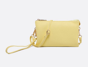 Riley Monogrammable Three Compartment Crossbody / Wristlet - Available in 21 Colors!