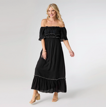 Load image into Gallery viewer, Lydia Tiered Maxi Dress with Flutter Sleeves