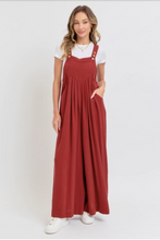 Load image into Gallery viewer, Brick - Wide Leg Overalls - Regular &amp; Plus Sizes