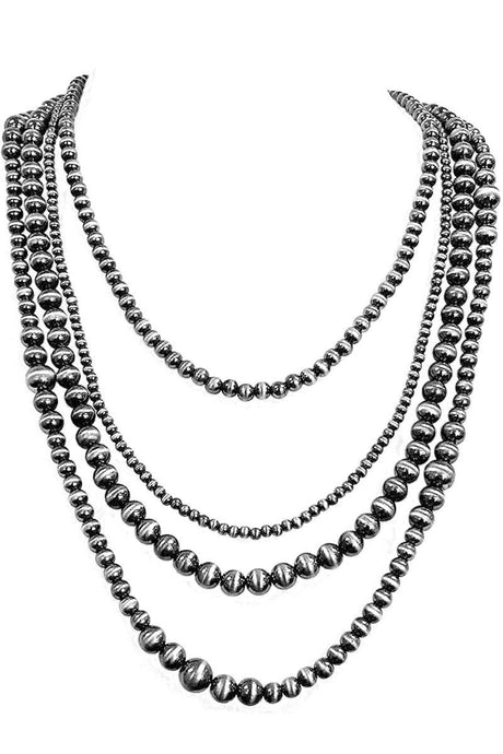 Western Multi Strand Navajo Pearl Beads Necklace