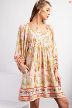 Load image into Gallery viewer, Border Printed Babydoll Woven Dress - Plus Size