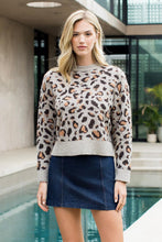 Load image into Gallery viewer, Leopard Print Knit Sweater
