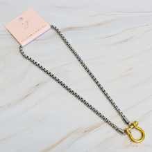 Load image into Gallery viewer, Luxe Pendant Box Chain Necklace - Available in Gold and Two-Toned Silver/Gold