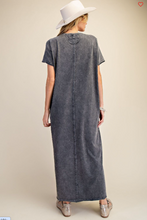Load image into Gallery viewer, Ash - Mineral Washed Terry Midi Dress - Plus Size