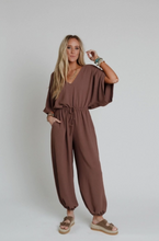 Load image into Gallery viewer, New Love Relaxed Drawstring Jumpsuit - Mocha