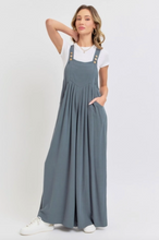 Load image into Gallery viewer, Slate Grey - Wide Leg Overalls - Regular &amp; Plus Sizes