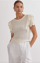 Load image into Gallery viewer, Knit Round Neck Sweater - Off White