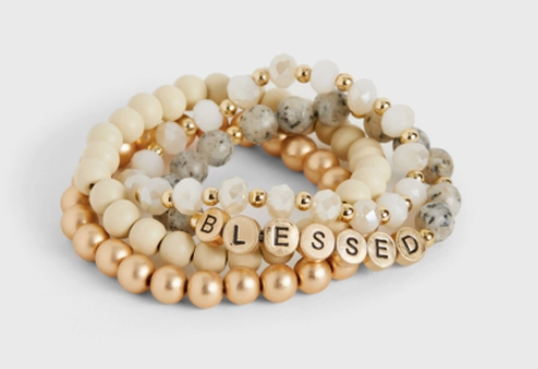 White - Beaded Blessed Bracelet