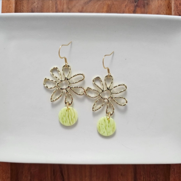 Lime Green Maisy Earrings