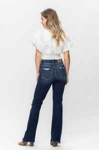 Judy Blue High Waist Vintage Frayed Hem Bootcut Jeans